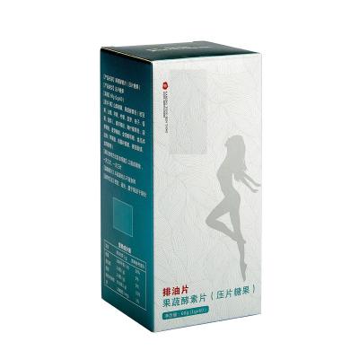 China eco-friendly material and ink suppliers packaging design cardboard waterproof silver paper box with drug for sale