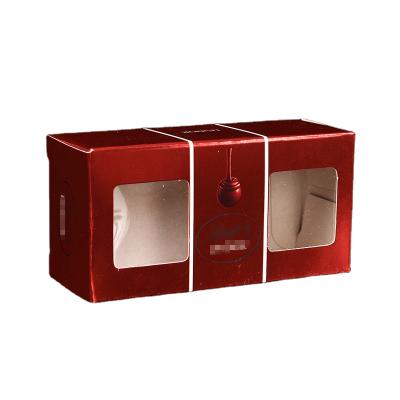 China Eco-friendly Material And Ink Universal Cardboard Packaging Design Cubic Cake Food Box With Clear Window for sale