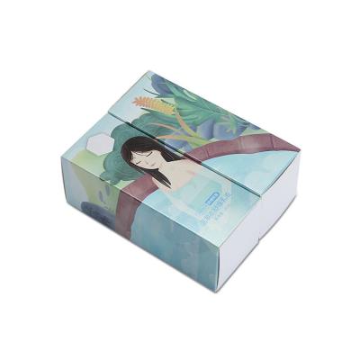 China factory wholesale silver carton color design mixed material and ink eco-friendly cosmetics boxes packaging for makeup product for sale