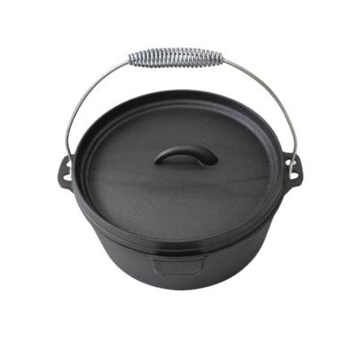 China New Viable Walking Skeleton Oven Non Stick Outdoor Dutch Design Preseasoned Camping Cooking Cast Iron The Dutch Creust Oven Pot Pot for sale