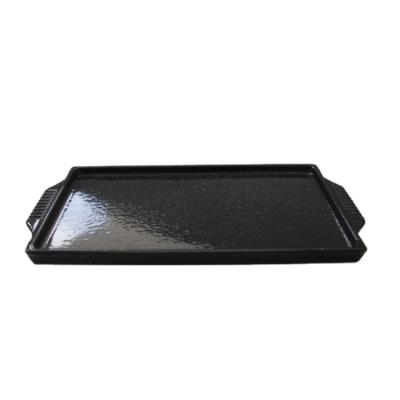 China Sustainable Cast Iron Reversible Griddle Plate Double Sided Baking Tray For Oven Gas Hob Induction Grill Stove Campfire for sale