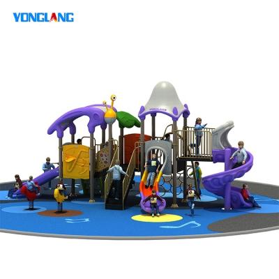 China Big Kids Children Design Brand Plastic Playground Slides Outdoor Commercial Outdoor Playground Equipment for sale