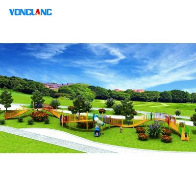 China 15years Brand Design Outdoor Playground Equipment Witn Plastic Slide Custom Large Kids Commercial Games for sale