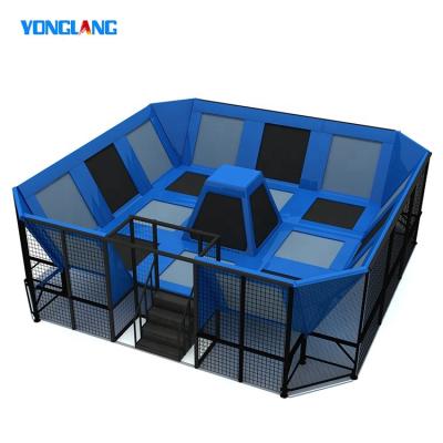 China With Large Protective Net Kids Bungee Jumping Fitness Trampoline Equipment for sale