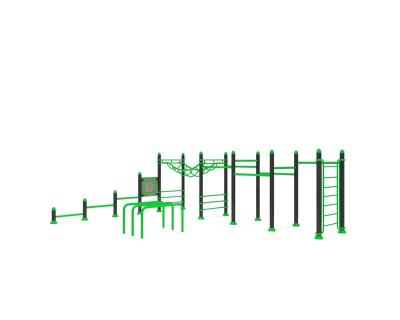 China Outdoor Exercise Gym Cheap Adults Park Multifunctional Outdoor Fitness Equipment 390*540*220cm for sale