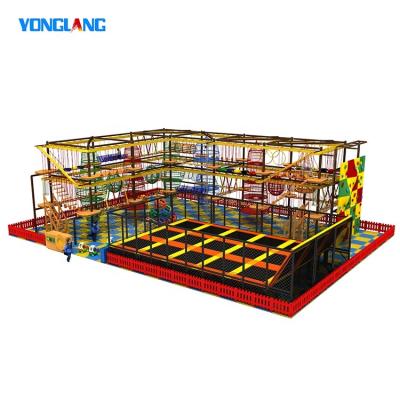 China With Protective Net Big Trampoline Customized Indoor Amusement Park Trampoline For Sale for sale