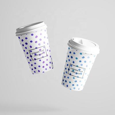 China Recycled Materials Heyi Ripple Double Wall Disposable Coffee Paper Cup for sale