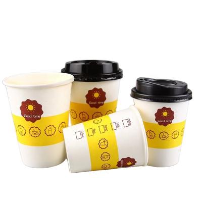 China Biodegradable Pe Coated Pla White Single Wall Disposable Kraft Paper Cup for sale