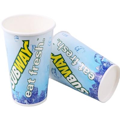 China Biodegradable Single Wall Drink Cups Disposable Recyclable Food Grade Cold Paper Cup for sale