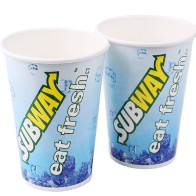 China Biodegradable Disposable 16oz Custom Printed Paper Cold Soda Drink Cup for sale