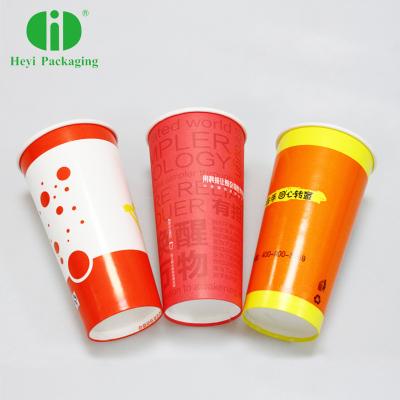 China Biodegradable PE Coated Soda Cold Drinks Single Wall Party Disposable Paper Cups For Juice for sale