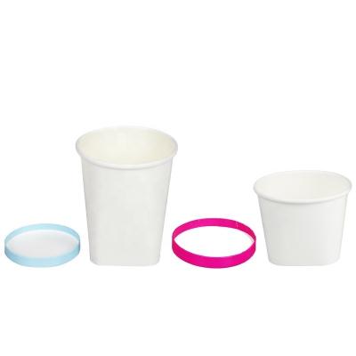 China Biodegradable Custom Printed Disposable Cylinder Body With Square Bottom Paper Cup for sale