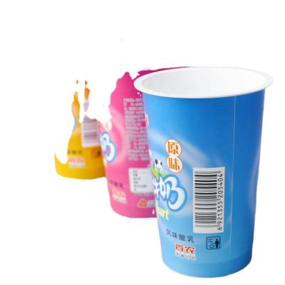 China Eco - Friendly Custom Printed Reusable Plastic Yogurt Jelly Cup With Lids for sale