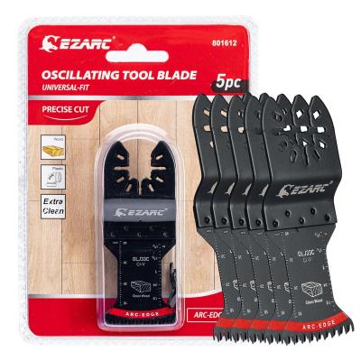 China CRV EZARC Japanese Tooth Oscillating Saw Blade, 5PCS Arc Edge Oscillating Multitool Blades Clean Cut for Wood, Plastic for sale