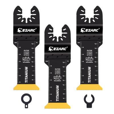 China Extra Long EZARC Titanium Oscillating Multitool Blades, Extra-Long Reach 3 Pack  for Metal, Wood Nails, Screws Cutting, Plastic for sale