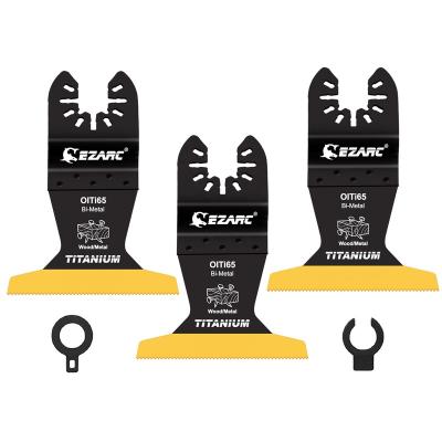 China Extra Wide EZARC Titanium Oscillating Saw Blades, 3PCS Extended Multitool Blades for Metal, Wood Nails, Screws Cutting, Plastic for sale