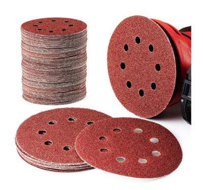 China Grinding and finishing on metal and non-metal Hook and Loop Sanding Discs, 5 Inch 8 Hole Sandpaper,180pcs Sand Paper Assortment for Random Orbital Sander for sale