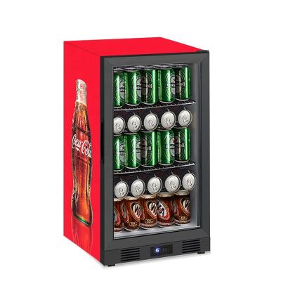 China Commercial Single-temperature 80L Factory Bottle Cooler Display Showcase Beverage Refrigerator Back Bar Cooler Kitchen Equipment for sale