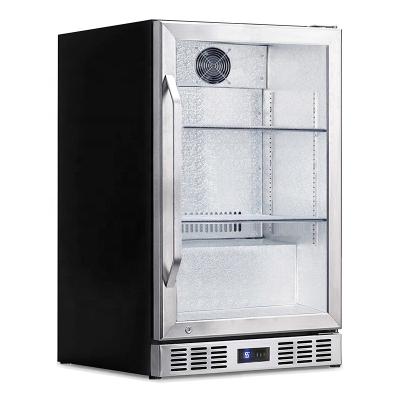 China Commercial Single-temperature 108L Bottle Cooler Display Showcase Beverage Refrigerator Single Rear Bar Cooler Restaurant Equipment for sale