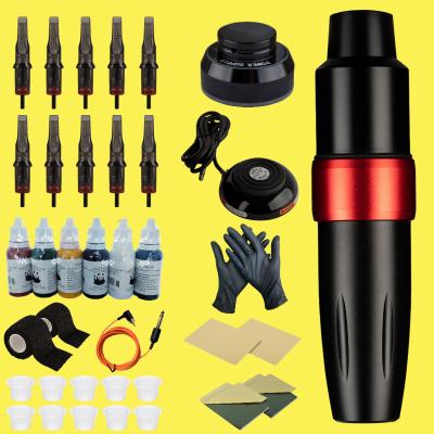 China Permanent Machine Kit Wireless Tattoo Machine Varnish Semi Permanent Pen Tattoo Machine Kit for sale