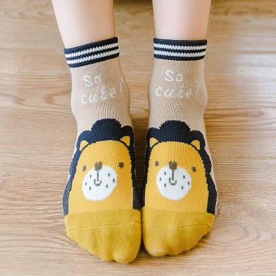 China Breathable Children's Tube Socks Baby Cotton Socks Boys And Girls Cartoon Lion Socks Big Children'S Socks for sale