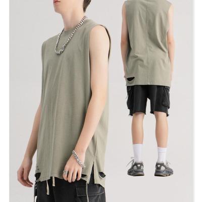 China 2021 Fashion Solid Color Men's Anti-Shrink Sleeveless Summer White Tank Tops For 2021 for sale