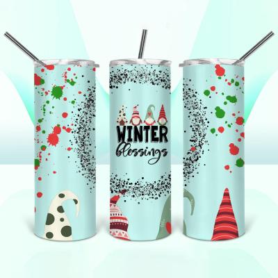 China Sustainable Sublimation Coated Stainless Steel 20oz Vacuum Insulated Straight Double Tumbler Wall Mug for sale