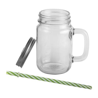 China Viable Hot Sale Sublimation Clear Frosted Mason Jar Glass Mug With Straw And Lid for sale