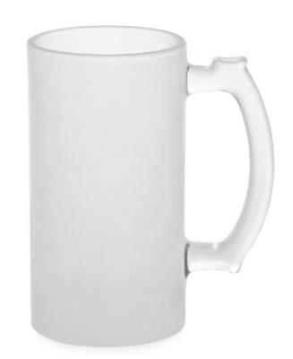 China Sustainable Popular Good Quality 16oz Clear Mecolour / Sublimation Glass Frosted Beer Mug for sale