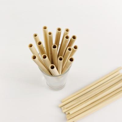 China Biologisch abbaubarer natürlicher 20cm Juice Tea Bamboo Fiber Straws Tee, der kundenspezifisches Logo trinkt zu verkaufen