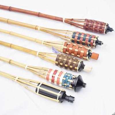 Cina Scatola metallica di bambù dell'olio di Tiki Torches Refillable Replacement Metal della decorazione di Halloween in vendita