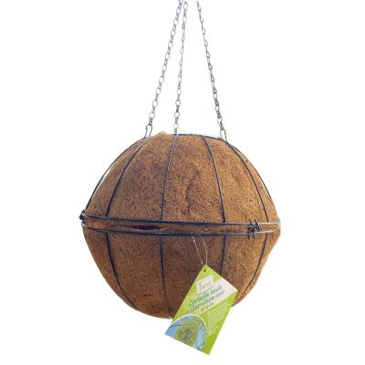 China Garden Hanging Baskets Planter Flower Round Coconut Coir Pot Hanging Baskets For Decoration for sale