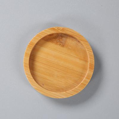 China Natural Bamboo Coasters Square Bamboo Tray Saucer For Drinks , Crafts , Succulents for sale