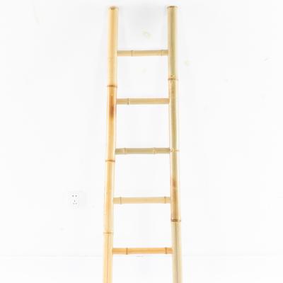 China Custom Size Bamboo Loft Ladder Antique Decorative Brown Bamboo Climbs Ladder à venda