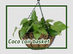 Metal Hanging Basket Coco Liner Metal Planter Pot with Coco-fiber Liner Diameter 20cm 30cm 45cm