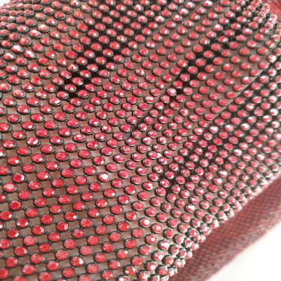 China Flatback Factory Directly Snagging Aluminum Rhinestone Mesh Net Hot Fix for sale