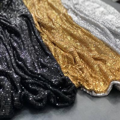 China Cheap Durability Metal Sequin Mesh Fabric For Decorate Dresses for sale