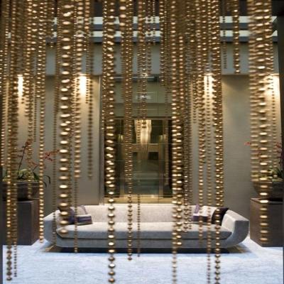 China Eco - Friendly Luxury Stainless Steel Metal Ball Chain Curtain For Hotel Decoration for sale