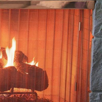 China Corrosion Resistance Hot Sale Fireplace Metal Mesh Curtain Manufacturers for sale