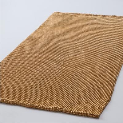 China Durability Aluminum Metallic Decorative Fabric Metal Sequin Fabric 3mm Brass Mesh for sale