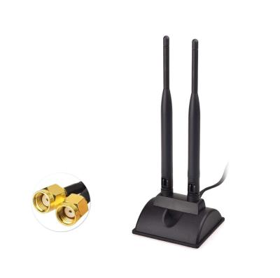 China Wlaniot Dual Band Magnetic WiFi Antenna 2.4GHz 5GHz Bass Antenna With RP-SMA Male Connector WL-WIFI2458E195 for sale