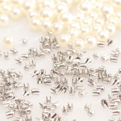 China High Quality Nickel Free No Hole Bead Stainless Steel Four Claw Nail Bead Studs Rivet for sale