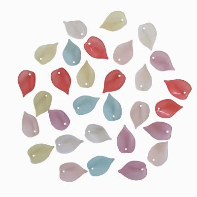 China Factory Wholesale Acrylic Matt Flower Petal Acrylic Beads Frosted Plastic Sheet For Jewelry Decorations for sale