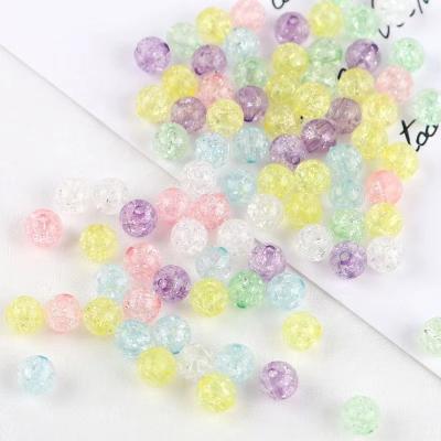 China Wholesale Acrylic Slit White Acrylic Around DIY Loose Beads For DIY Jewelry Making for sale