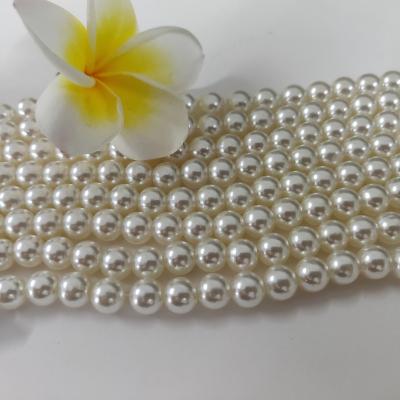 China Garment Accessories Factory Price 8mm ABS Plastic Loose Beads Strand Beads With Hole for sale