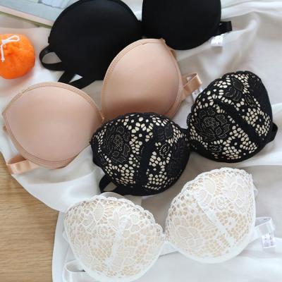 China XS-XL pump high quality fashion lace underwire strapless bras for women for sale