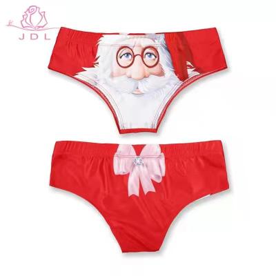 China Christmas Breathable Underwear Red Panties For Women for sale