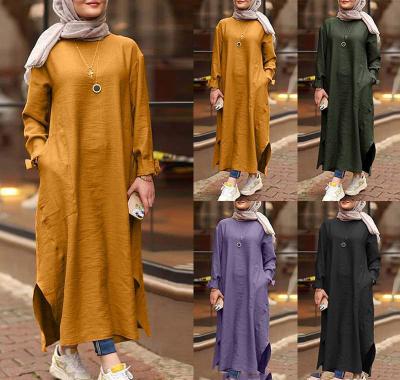 China Latest Polyester Indonesia Monsoon Abaya Women Dress Abaya Traditional Muslim Best Selling 2022 Malaysia Clothing for sale