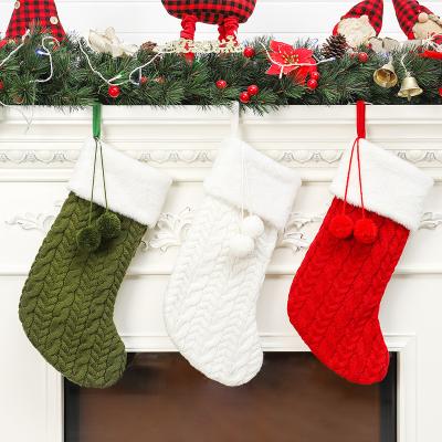 China Christamas Home Decoration Knit Christmas Stocking Christmas Decorations Thick White Wool Socks Christmas Socks Wholesale-Christmas-Socks 2022 Home Hotel for sale