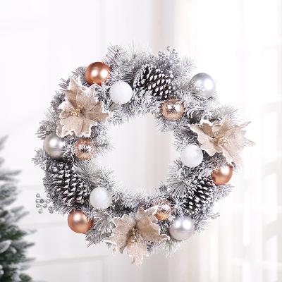 China Indoor and Outdoor Christmas Garlands for Front Door Decoration Christmas Silvery Pendant Christmas Braid Tiktok Home Decoration Christmas Garland for sale